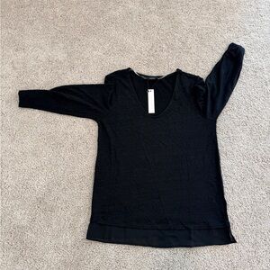 Sanctuary Black V-Neck Long Sleeve Top
